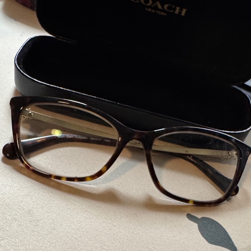 Coach Brown Tortoise Shell Eyeglasses